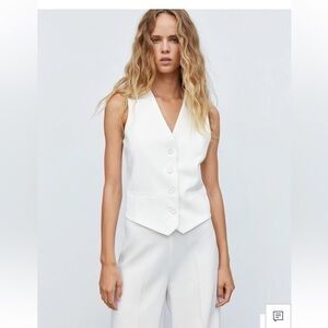 Mango Suit Vest with Buttons NWT